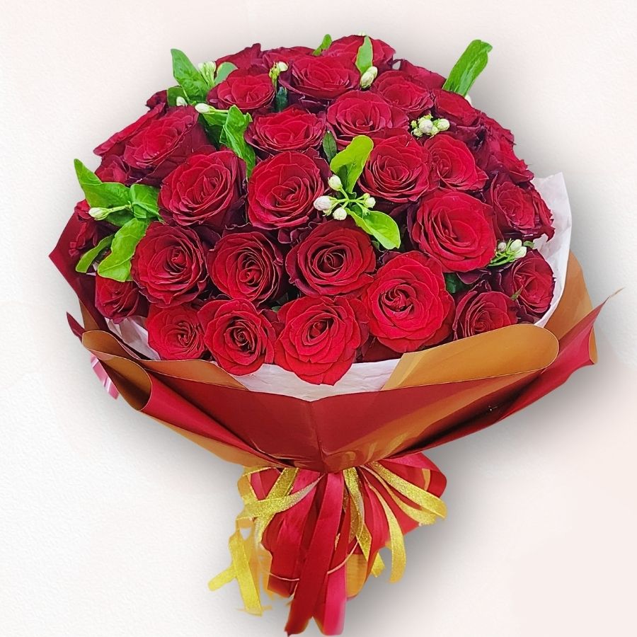 50支紅玫瑰花束 F069|Red Rose Bouquet|大富貴花店 Rich Garden