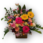 繽紛祝賀開張花籃 TB002|Bright Mixed Flower Basket|大富貴花店 Rich Garden