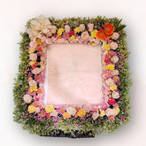 粉黃混色花圈框架 TB010|Cake Floral Frame|大富貴花店 Rich Garden