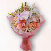 跳舞蘭主花花束 F049|粉紫白花束|Rich Garden 大富貴花店