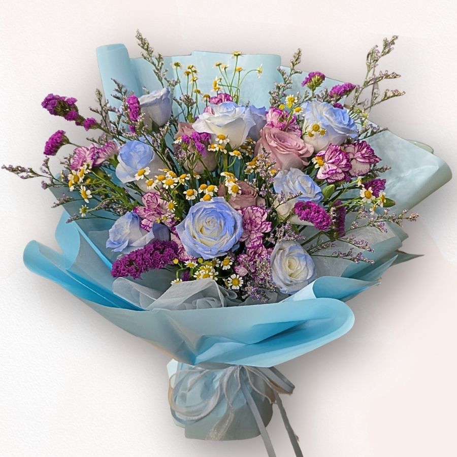 紫調夢境花束 Dreamy Lavender Bouquet F046|大富貴花店 Rich Garden