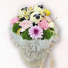 小羊主題花束 F057|童趣創意花束設計|大富貴花店 Rich Garden