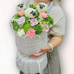 小羊主題花束 F058|童趣創意花束設計|大富貴花店 Rich Garden