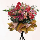 粉紅典雅開張花牌 B026|Pink Grand Opening Flower Stand|大富貴花店 Rich Garden