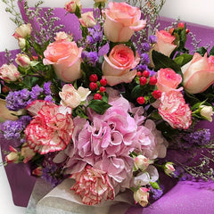 紅紫之美花束 F113|Red Purple Grace Bouquet|大富貴花店 Rich Garden