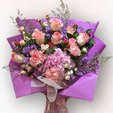 紅紫之美花束 F113|Red Purple Grace Bouquet|大富貴花店 Rich Garden