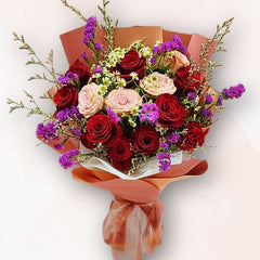 紅玫瑰小雛菊花束 Red Rose Daisy Bouquet,熱情浪漫的經典心意花束|香港大富貴花店 Rich Garden