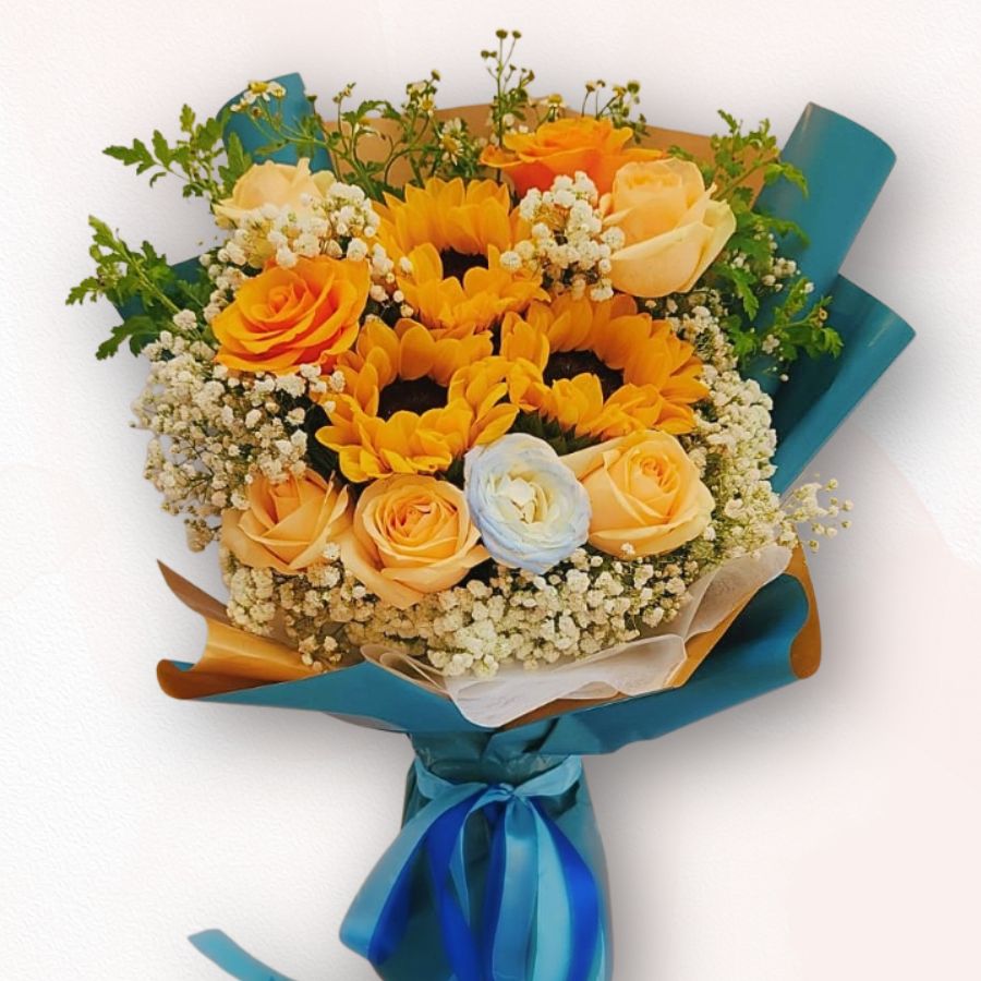 向日葵生日花束 F062|Sunflower Birthday Bouquet|大富貴花店 Rich Garden