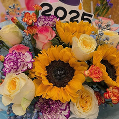 向日葵畢業花束 F115|Sunflower Graduation Bouquet|大富貴花店 Rich Garden