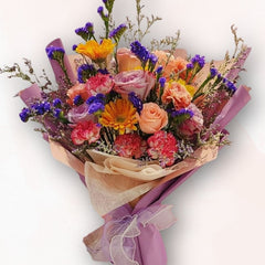 向日葵混色花束 F102|Sunflower Mixed Flower Bouquet|大富貴花店 Rich Garden