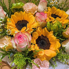 向日葵混色花束 F119|Sunflower Mixed Flower Bouquet|大富貴花店 Rich Garden