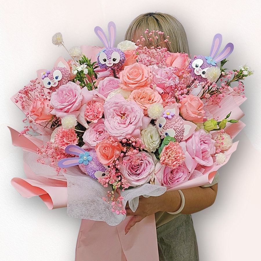 粉紅童話系花束 F127｜Pink Fantasy Bouquet｜大富貴花店 Rich Garden
