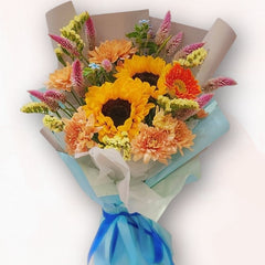 向日葵畢業花束 F075｜Sunflower Graduation Bouquet｜大富貴花店 Rich Garden
