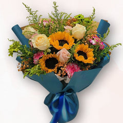 向日葵花束 F084｜Sunflower & Rose Bouquet｜大富貴花店 Rich Garden
